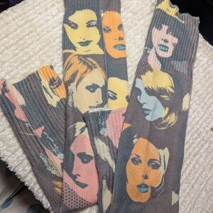 Graphic Print Women's Pop Art Leg Warmers